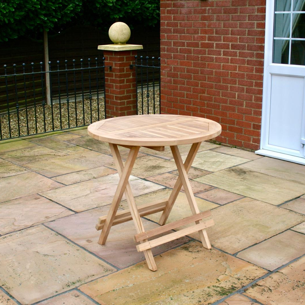 Teak Folding Table round