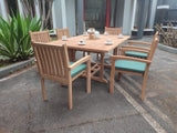 Westminster Teak Wood Outdoor Dining Set | 6 Seater | With Weatherproof Cushions