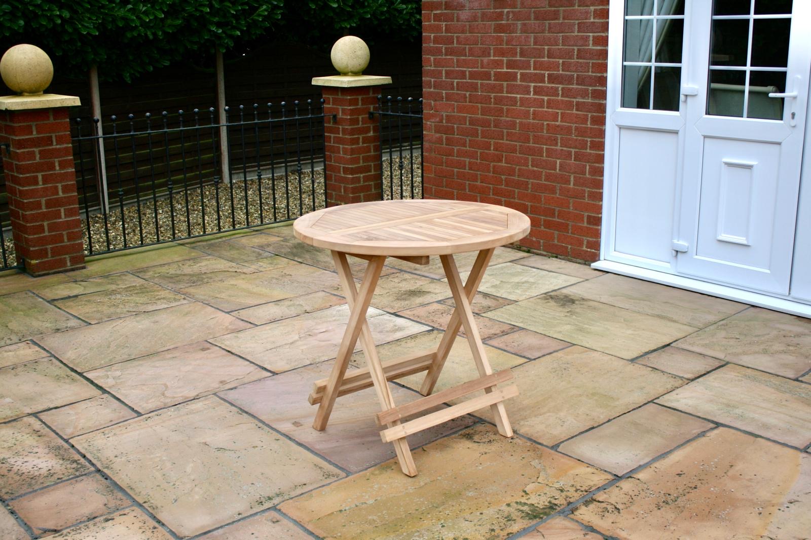 Teak Folding Table round