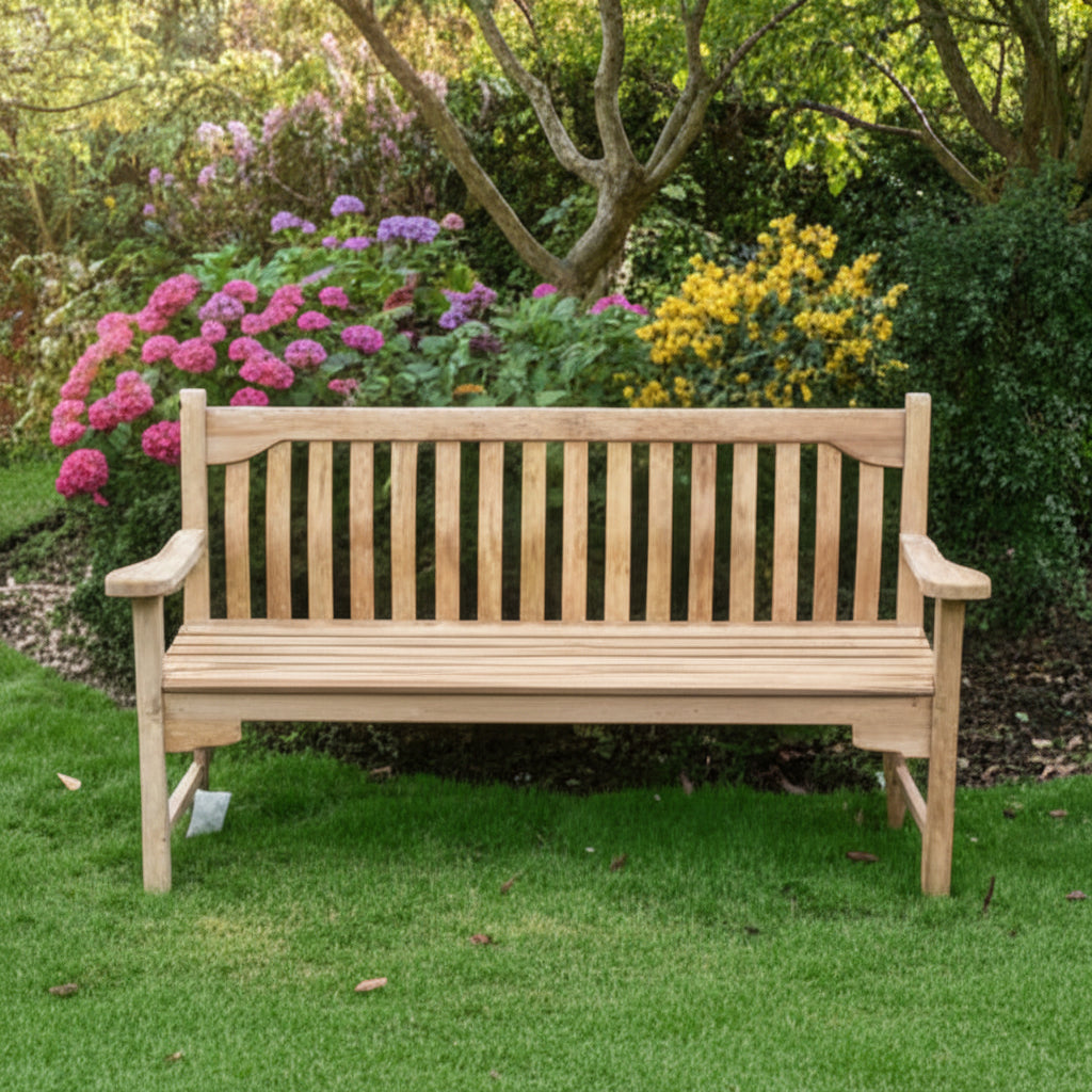 Cambridge Teak Wood Garden Bench | 3 Seater