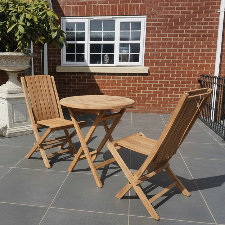 Teak Bistro Outdoor Teak Dining Set | 2 Seater