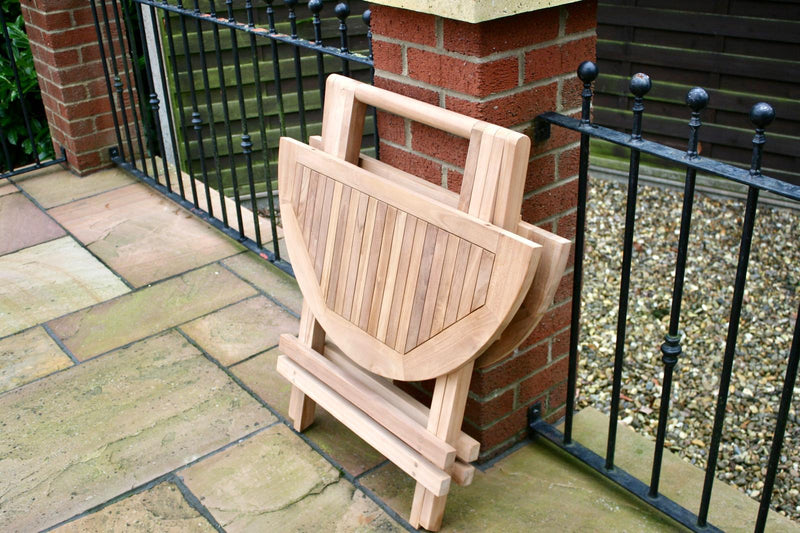 Folding Round Teakwood Table