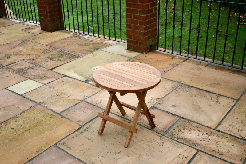 Folding Round Teakwood Table