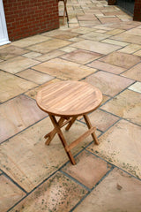 Folding Round Teakwood Table