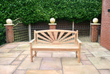 The Starburst Teak Garden Bench | 3 Seater