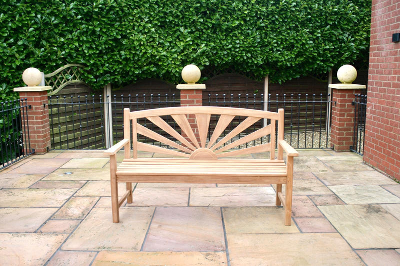 The Starburst Teak Garden Bench | 3 Seater