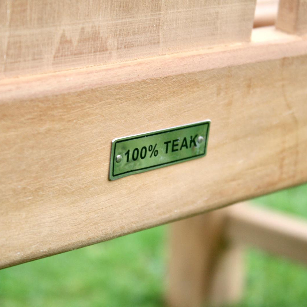 Kingston Teak Wood Garden Bench | 3 Seater