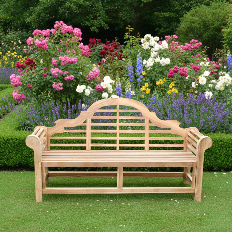 Original Luytens Teak Wood Garden Bench | 4 Seater