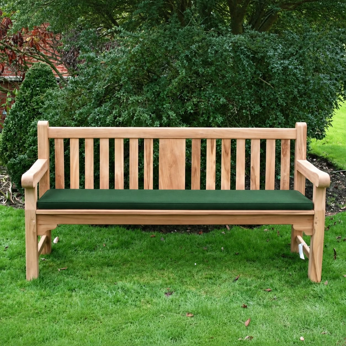 Kingston Teak Wood Garden Bench | 4 Seater (180cm | With Free Bench Cushion