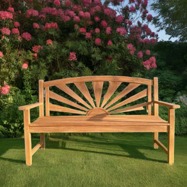 The Starburst Teak Garden Bench | 3 Seater