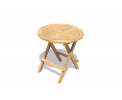 Folding Round Teakwood Table