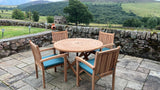 Westminster Teak Wood Outdoor Dining Set | 4 Seater | With Weatherproof Cushions