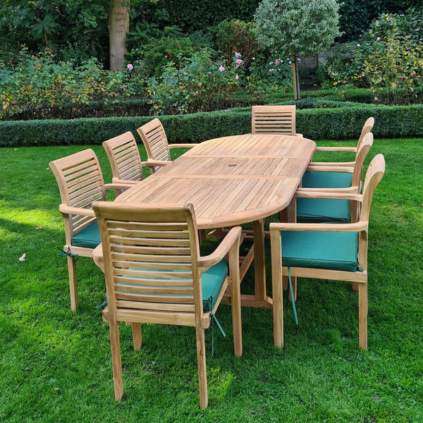 Heritage Teak Wood Outdoor Dining Set Seater With