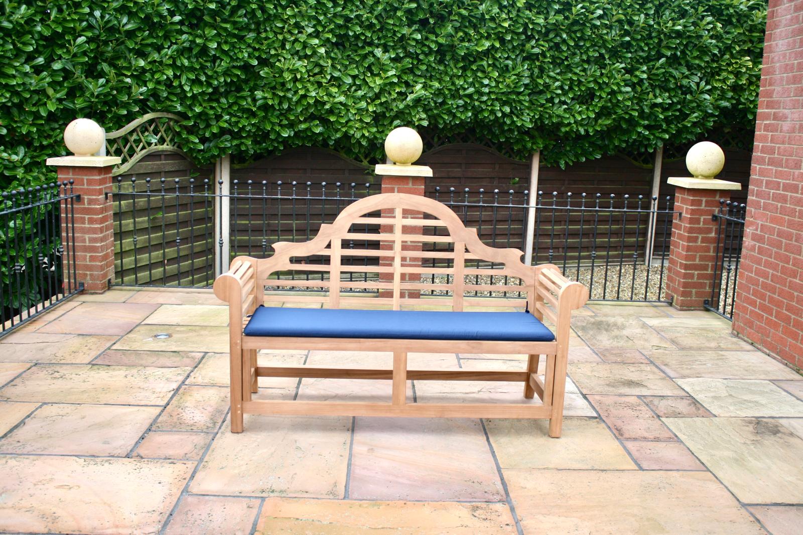 Heavy Duty Lutyens Teak Wood Garden Bench | 3 Seater