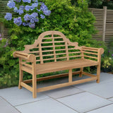 The Sissinghurst Lutyens Teak Wood Garden Bench | 3 Seater